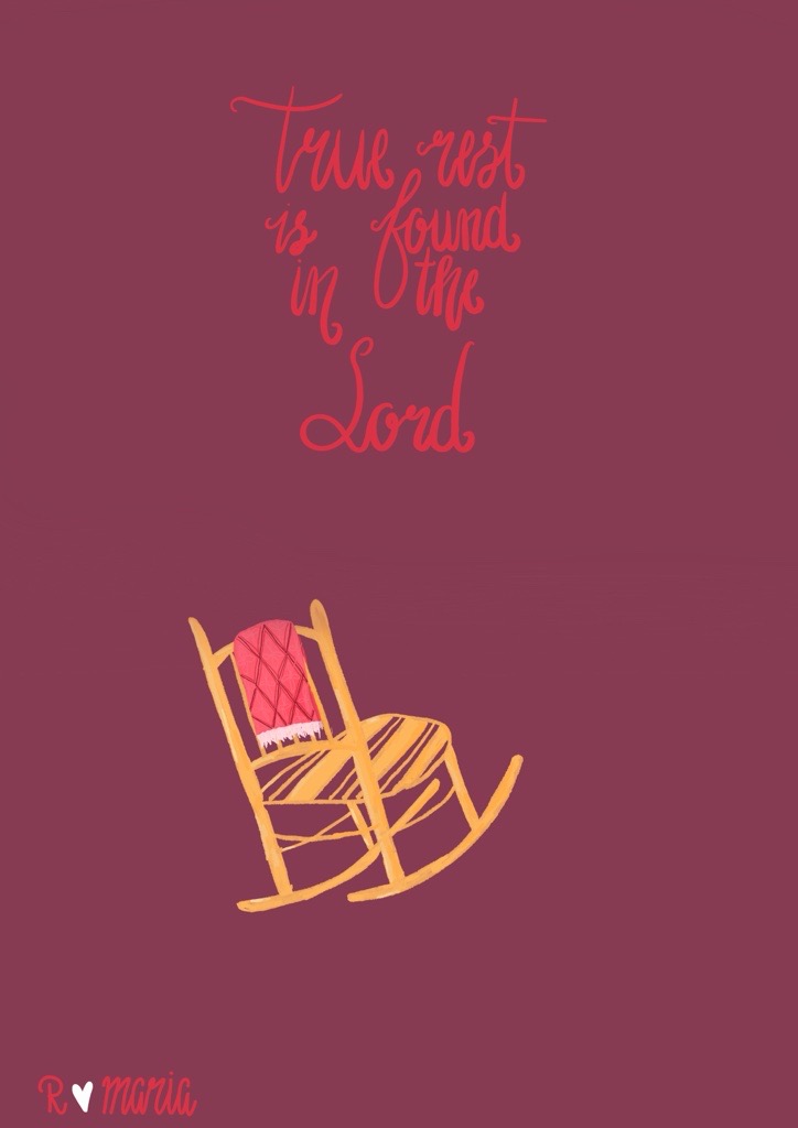 Voorkant: True rest is found in the Lord