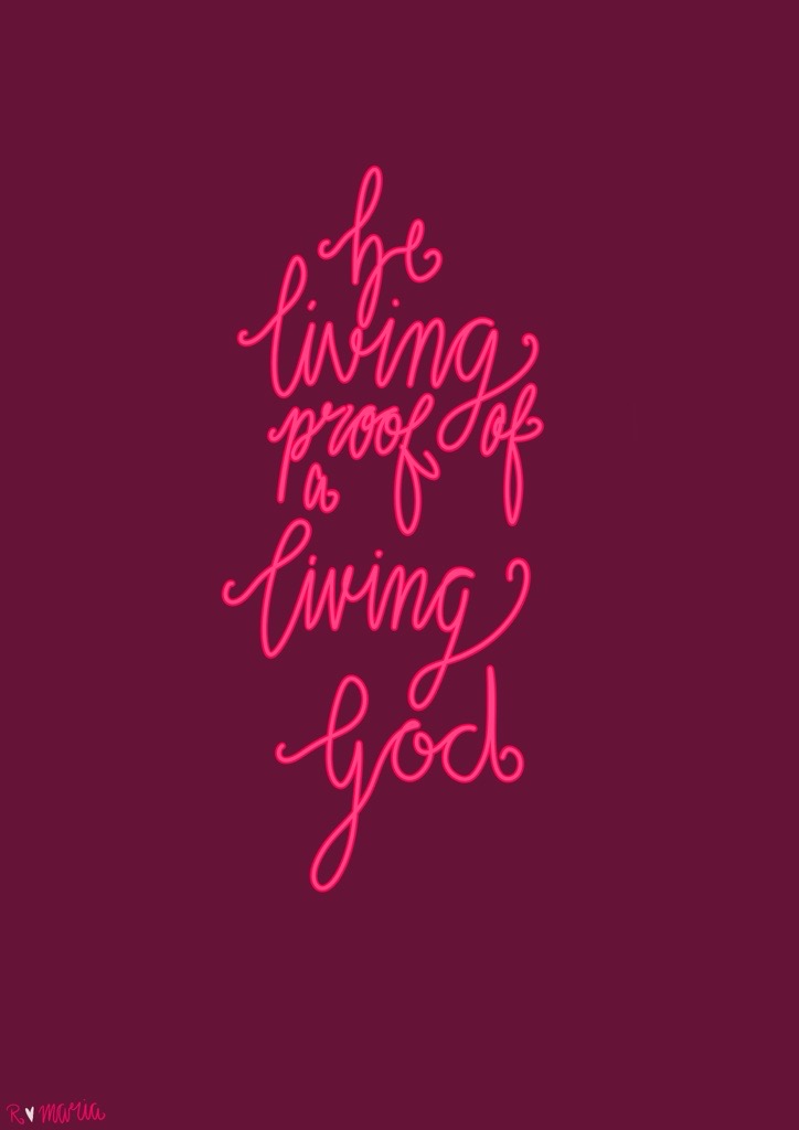 Voorkant: Be living proof of a living God